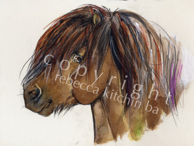 horse head sketches. Illustration for Milkwood